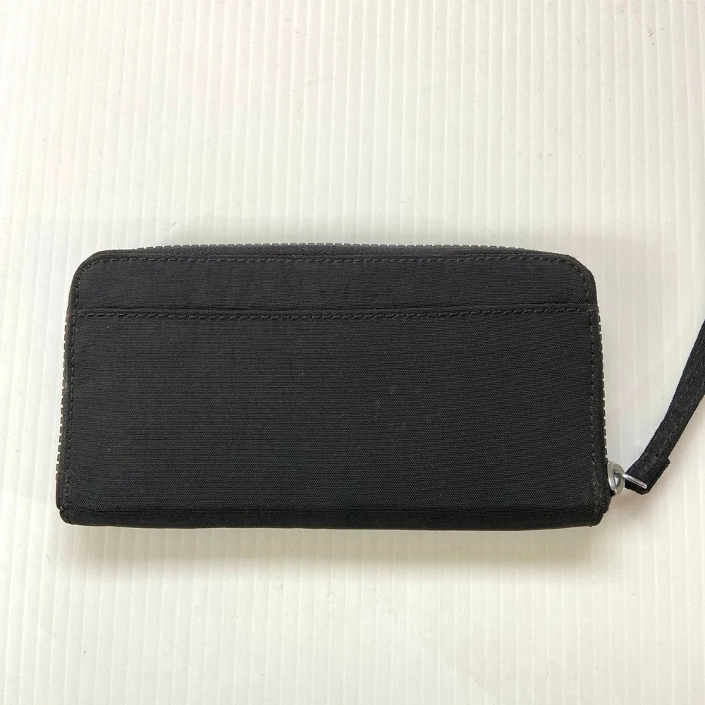 Kipling Alia Black Nylon Zip Around Wristlet‎ Wallet